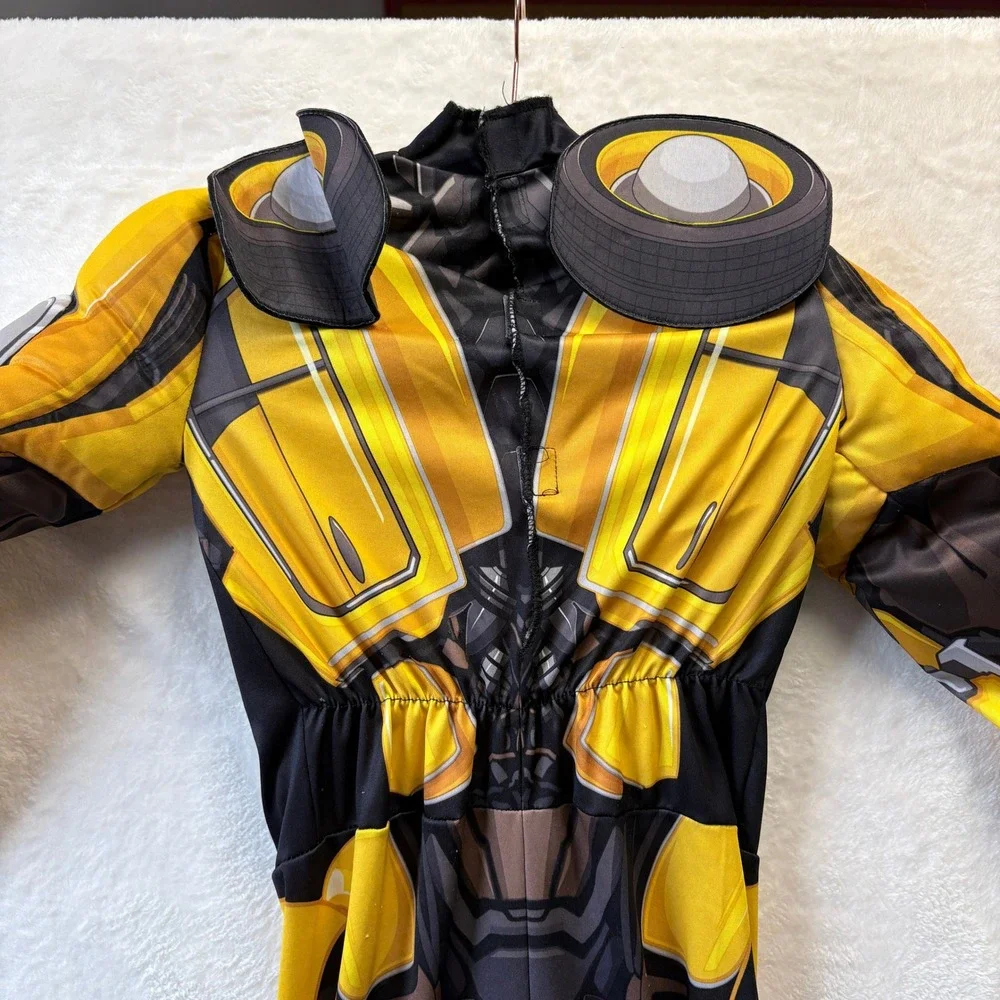 Disguise Transformers Bumblebee Costume Jumpsuit Kids Size S P 4-6 - Picture 10 of 15